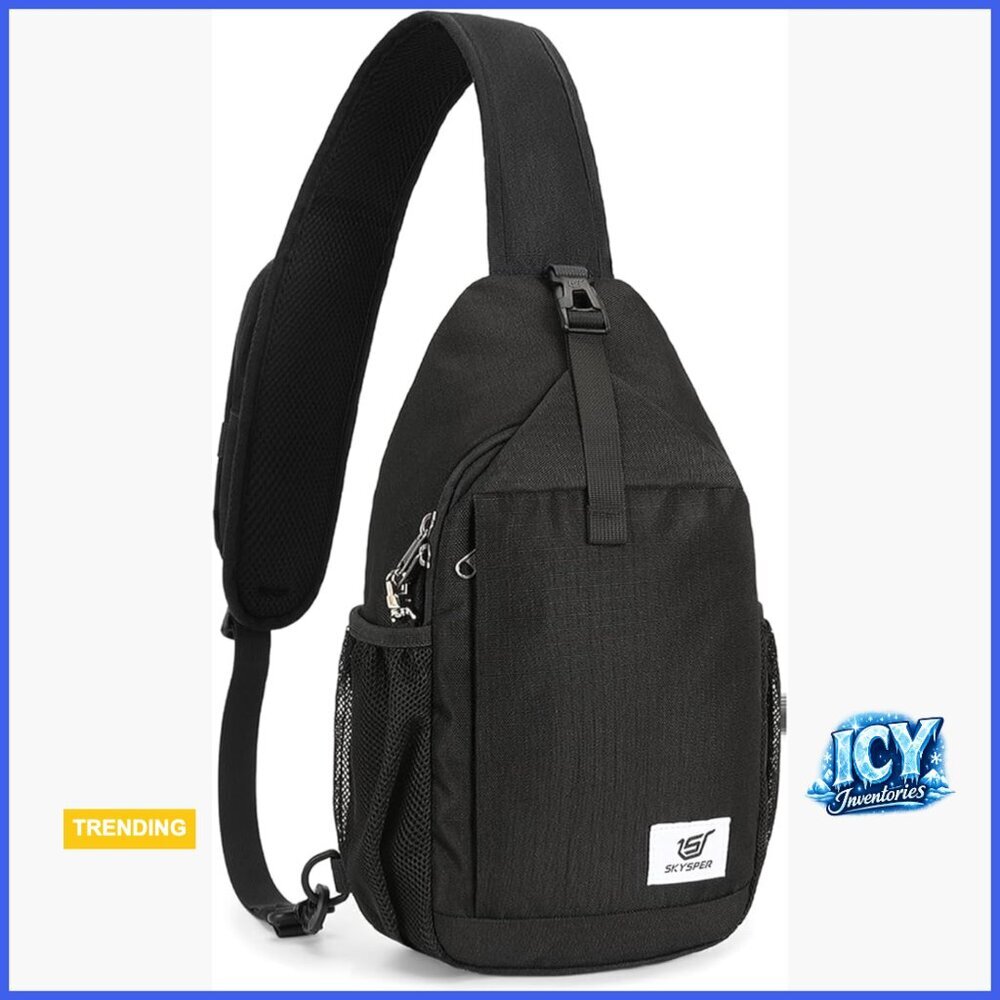 Recycled Polyester RFID Anti-Theft Crossbody Sling Bag